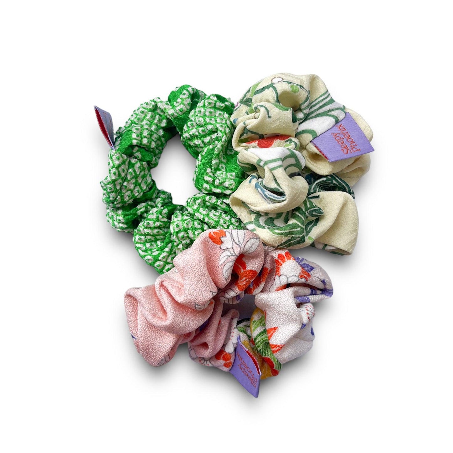 Scrunchie aus Seide Grün - sleepyphoenix