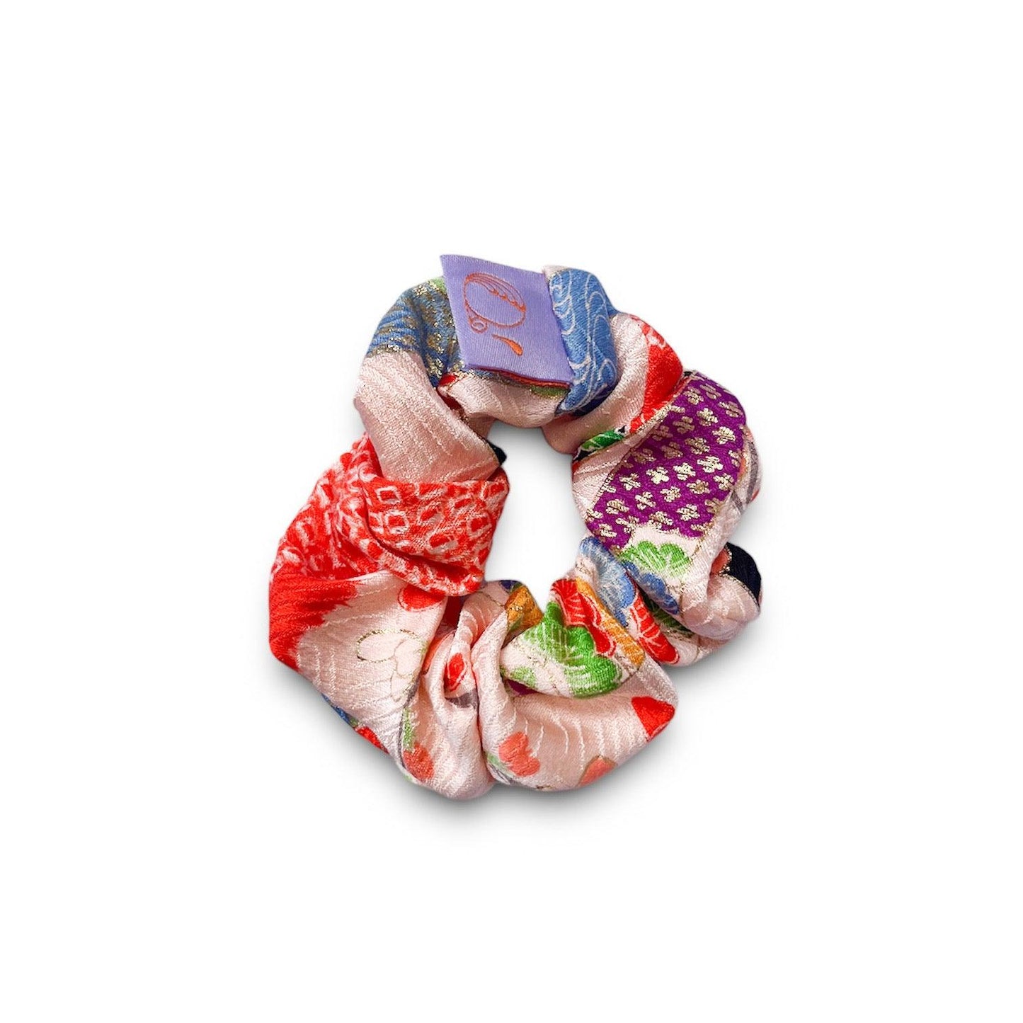 Scrunchie aus Seide Rosa Rot