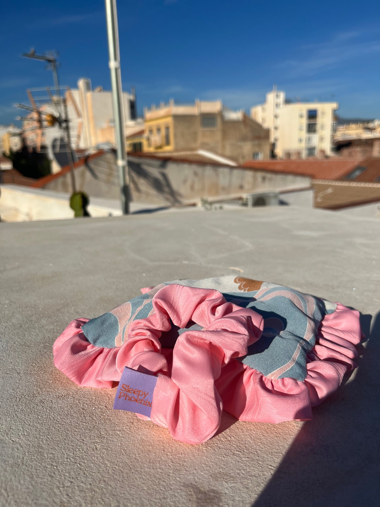 Scrunchie aus Seide Rosa - sleepyphoenix